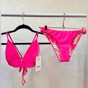 Medium Maaji women’s reversible bikini top and bottom.